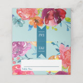 Bright Summer farbenfrohe Hochzeit Platzkarte (Außenseite Aufgefaltet)