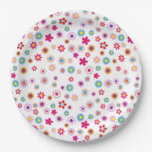 Bright Summer Floral Paper Plate Pappteller (Vorderseite)