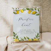 Bright Summer Lemon Baby Showdusche Schnuller Hunt Poster