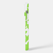 Bright Summer Lime Green Midjahrs Art Pattern iPhone Hülle (Linke Seite)