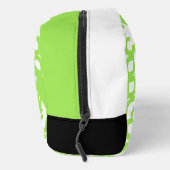 Bright Summer Lime Green Midjahrs Art Pattern Waschbeutel (Rechts)