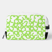 Bright Summer Lime Green Midjahrs Art Pattern Waschbeutel (Rückseite)