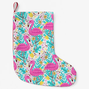 Bright summer pattern with flamingo, hearts, ice-c kleiner weihnachtsstrumpf