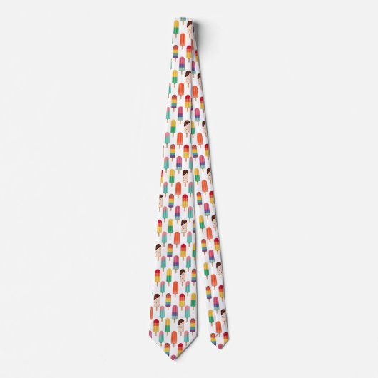 Bright Summer Popsicle Pattern Krawatte (Vorderseite)