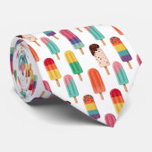 Bright Summer Popsicle Pattern Krawatte (Gerollt)