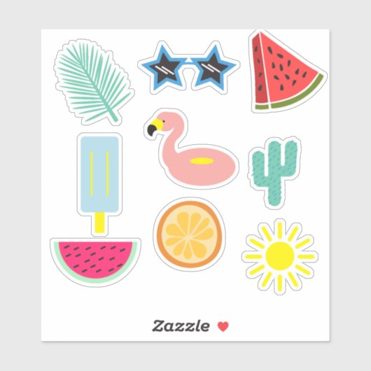 Bright Summer Stickers Aufkleber (Blatt)