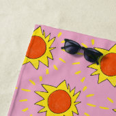 "Bright Sun" Pink Beach Towel Strandtuch (Beispiel)