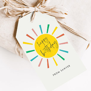 Bright Sun Schrift Kinder Alles Gute zum Geburtsta Geschenkanhänger