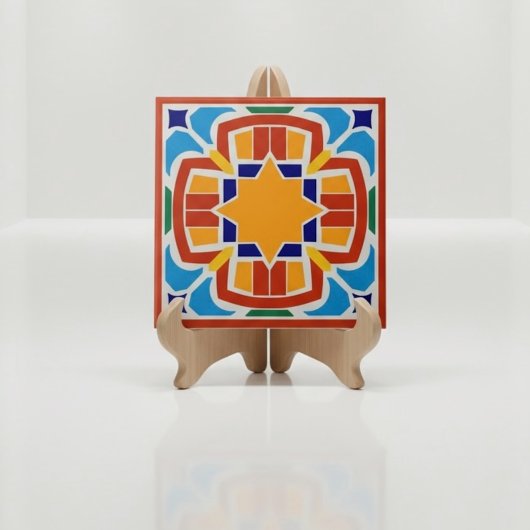 Bright Sun Star Moroccan Ceramic Tile Fliese