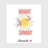 Bright Sunday Sun & Birds Sticker (Blatt)