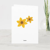 Bright Sunflower Jubiläumskarte Karte (Rückseite)