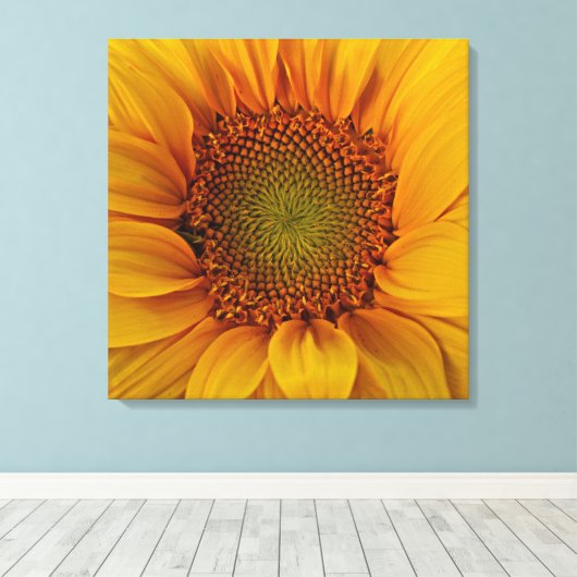 Bright Sunflower Leinwanddruck (Insitu (Holzboden))