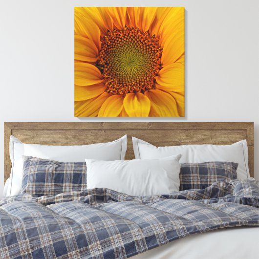 Bright Sunflower Leinwanddruck (Insitu (Schlafzimmer))
