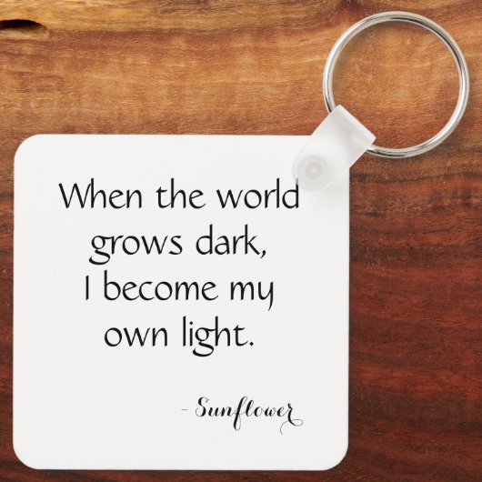 Bright sunflower on green background schlüsselanhänger (Rückseite)