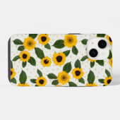 Bright sunflower pattern iPhone hülle (Rückseite (Horizontal))