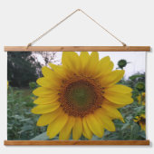 Bright Sunflower Photo Tapestry for Wall Decoratio Wandteppich Mit Holzrahmen (Vorne)