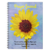 Bright Sunflower Prayer Scripting Journal Notizblock (Vorderseite)