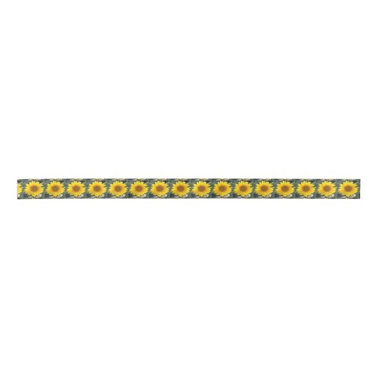 Bright Sunflower Ribbon Satinband (Vorderseite)