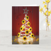 Bright Sunflower Star Tree Karte (Gelbe Blume)