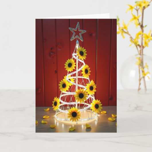 Bright Sunflower Star Tree Karte (Gelbe Blume)