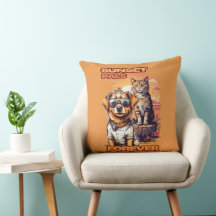 Bright Sunset Animal Friends Art