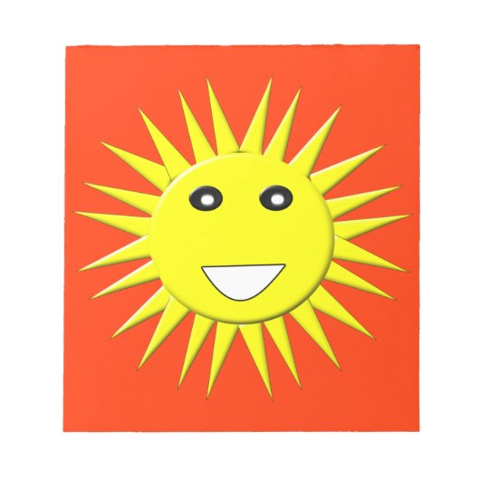 Bright Sunshine Notepad Notizblock (Vorderseite)