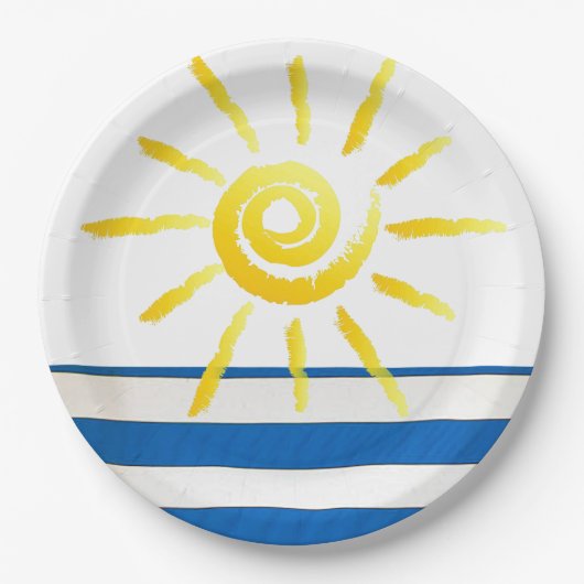 „Bright Sunshine“ Pappteller (Vorderseite)