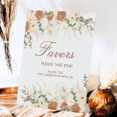 Bright Terracotta Calla Lilies Favors Sockelschild