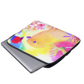 Bright Tie-Dye Birds Laptopschutzhülle (Vorne Knopf)