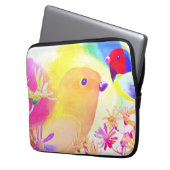 Bright Tie-Dye Birds Laptopschutzhülle (Vorderseite Links)