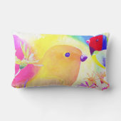 Bright Tie-Dye Birds Lendenkissen (Rückseite)