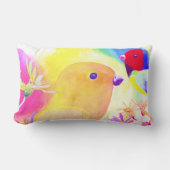 Bright Tie-Dye Birds Lendenkissen (Vorderseite)