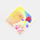 Bright Tie-Dye Birds Serviette (Ecke)