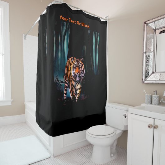 Bright Tiger Dark Forest Duschvorhang (Beispiel)
