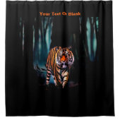 Bright Tiger Dark Forest Duschvorhang (Vorderseite)