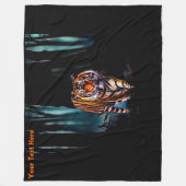 Bright Tiger Dark Forest Fleecedecke (Vorderseite)