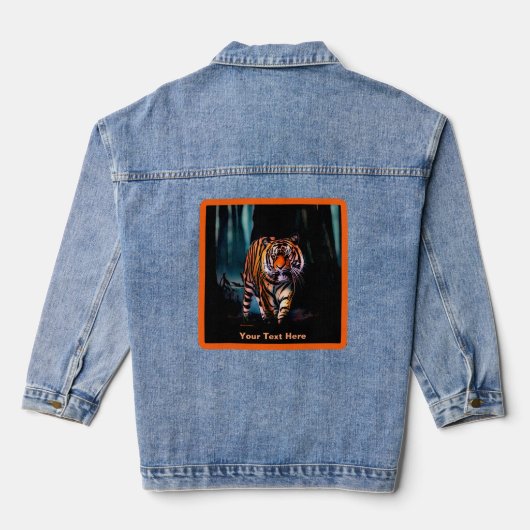 Bright Tiger Dark Forest Jeansjacke (Rückseite)