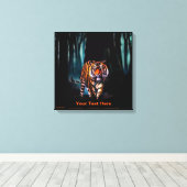 Bright Tiger Dark Forest Leinwanddruck (Insitu (Holzboden))