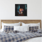 Bright Tiger Dark Forest Leinwanddruck (Insitu (Schlafzimmer))