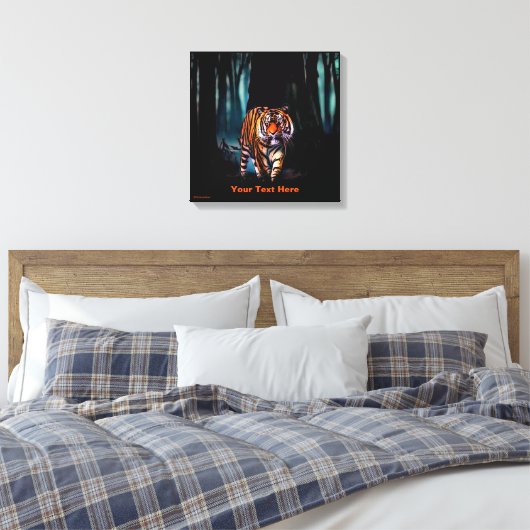 Bright Tiger Dark Forest Leinwanddruck (Insitu (Schlafzimmer))