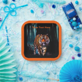 Bright Tiger Dark Forest Pappteller (Party)