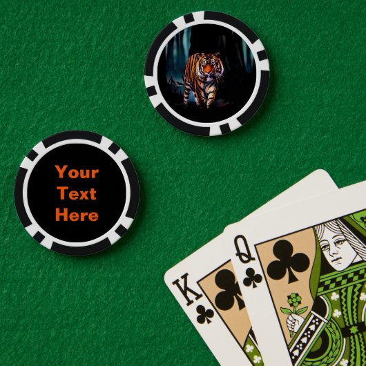 Bright Tiger Dark Forest Pokerchips (Pokertisch (doppelt))