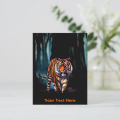 Bright Tiger Dark Forest Postkarte (Stehend Vorderseite)