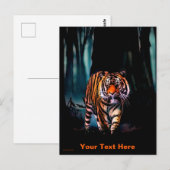 Bright Tiger Dark Forest Postkarte (Vorne/Hinten)