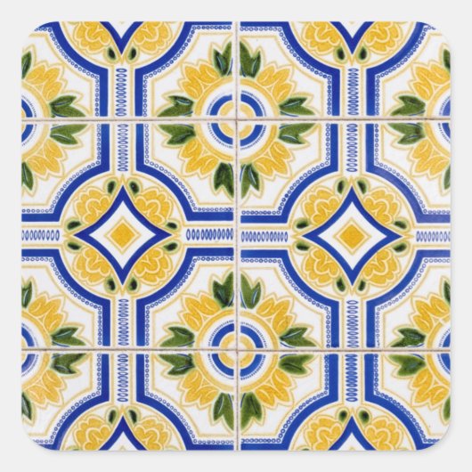 Bright til pattern, Portugal Quadratischer Aufkleber (Vorderseite)