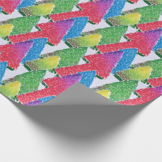 Bright Tree Wrapping Paper Geschenkpapier (Ecke)