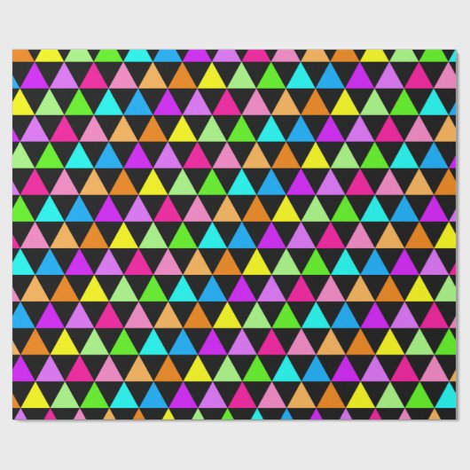 Bright Triangle Groovy Print Gift Wrapping Paper Geschenkpapier (Flach)
