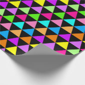 Bright Triangle Groovy Print Gift Wrapping Paper Geschenkpapier (Ecke)