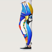 Bright Tropical Bird Leggings (Links)