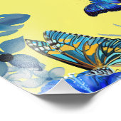 Bright tropical colourful plant butterflies poster (Ecke)